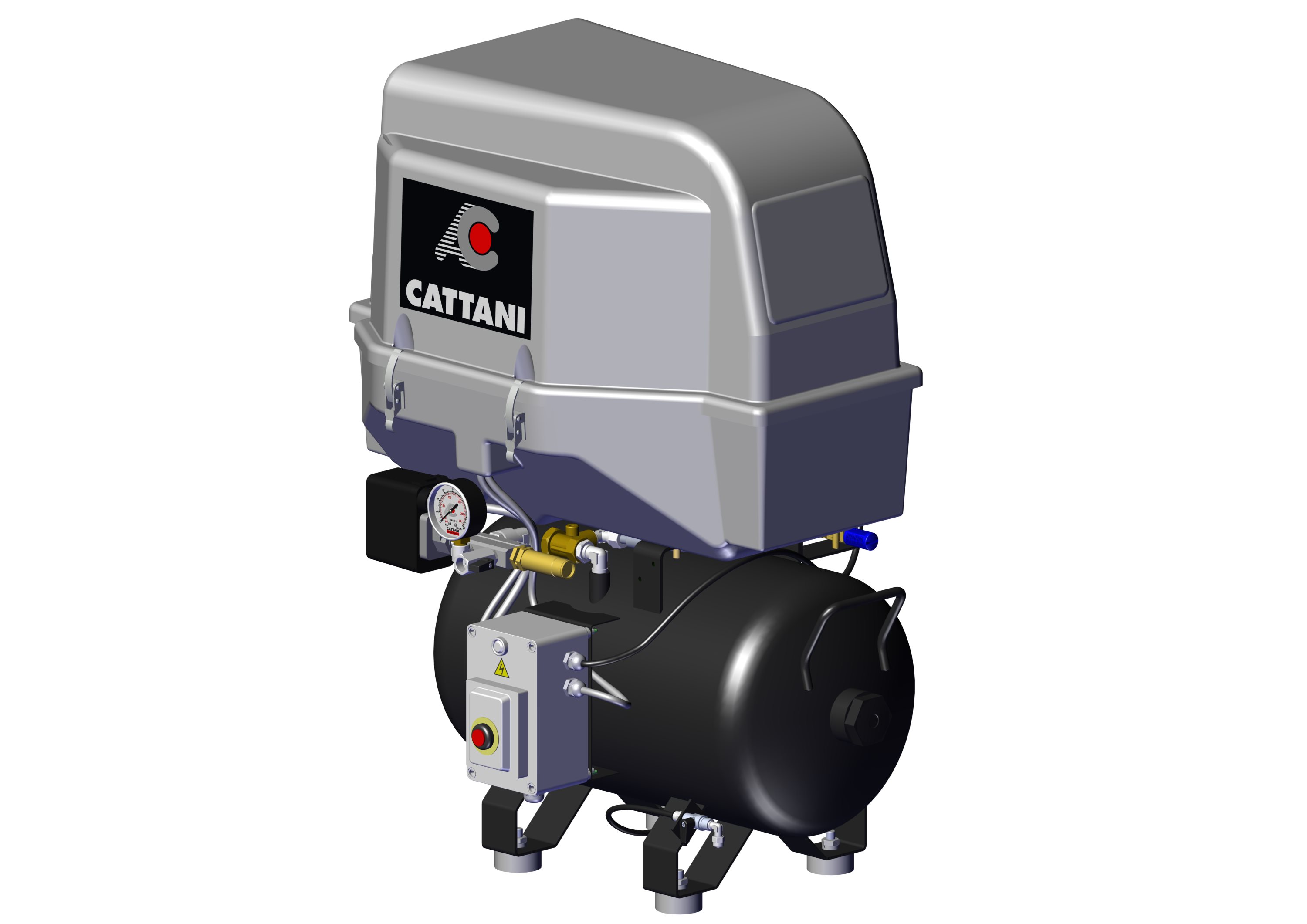 AC 100 QND Onecylinder compressor, with noisereducing plastic cover